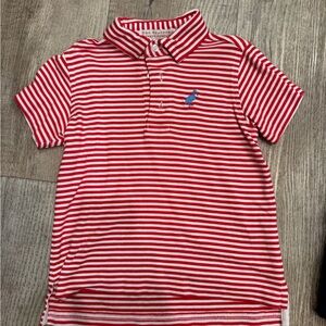 The Beaufort Bonnet Company Red and White Striped Polo